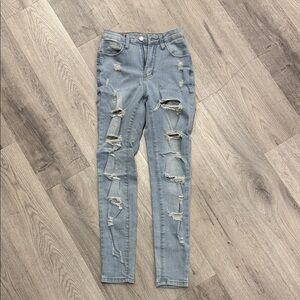 Distressed Light Blue Women's Jeans